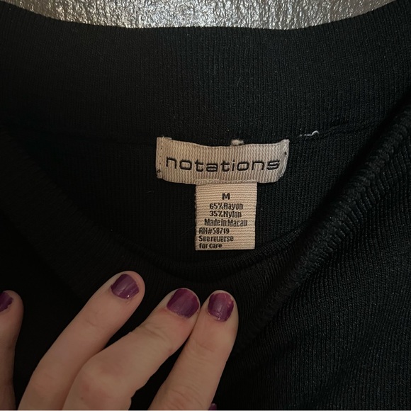 Black Skirt with Pink Ruffle Hem - Picture 4 of 4